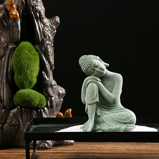 🧘♂️【Small Size】Buddha Statue – Mini Buddhism Figurine for Fish Tank & Desk Decor 🌊✨